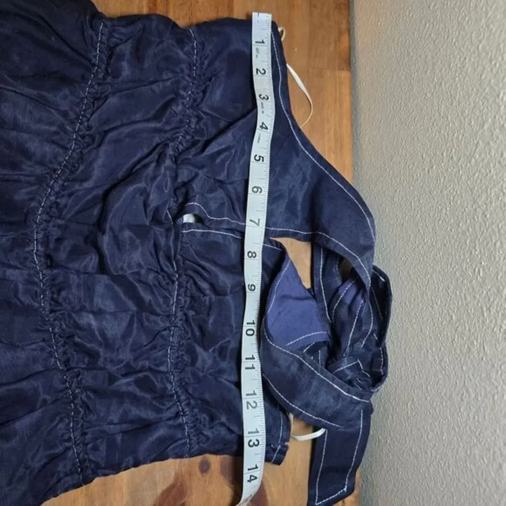 NWT Free People Sancia Navy Blue Halter‎ Wide Leg Jumpsuit Size Small - Picture 10 of 11